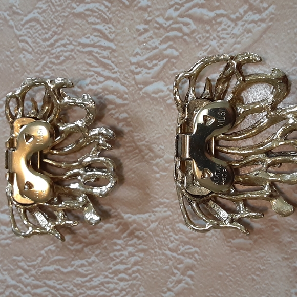 Vintage Mod 60's Goldtone Musi Shoe Clips - Picture 3 of 6